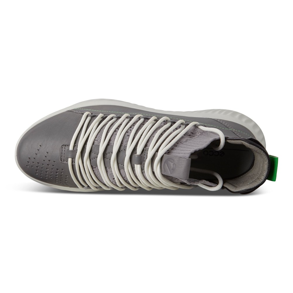 Mens Sneakers - ECCO St.1 Lite Sockss - Grey - 9634YKGVC